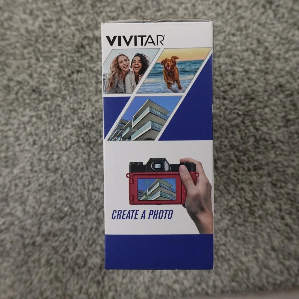 Vivitar VECXX101 4K Point Shoot Digital Camera Red‎ 56MP 8X Zoom 3